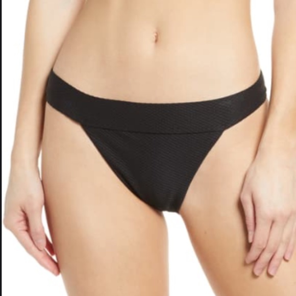 Chelsea28 Nordstrom M black bikini tie shoulder - Picture 3 of 7